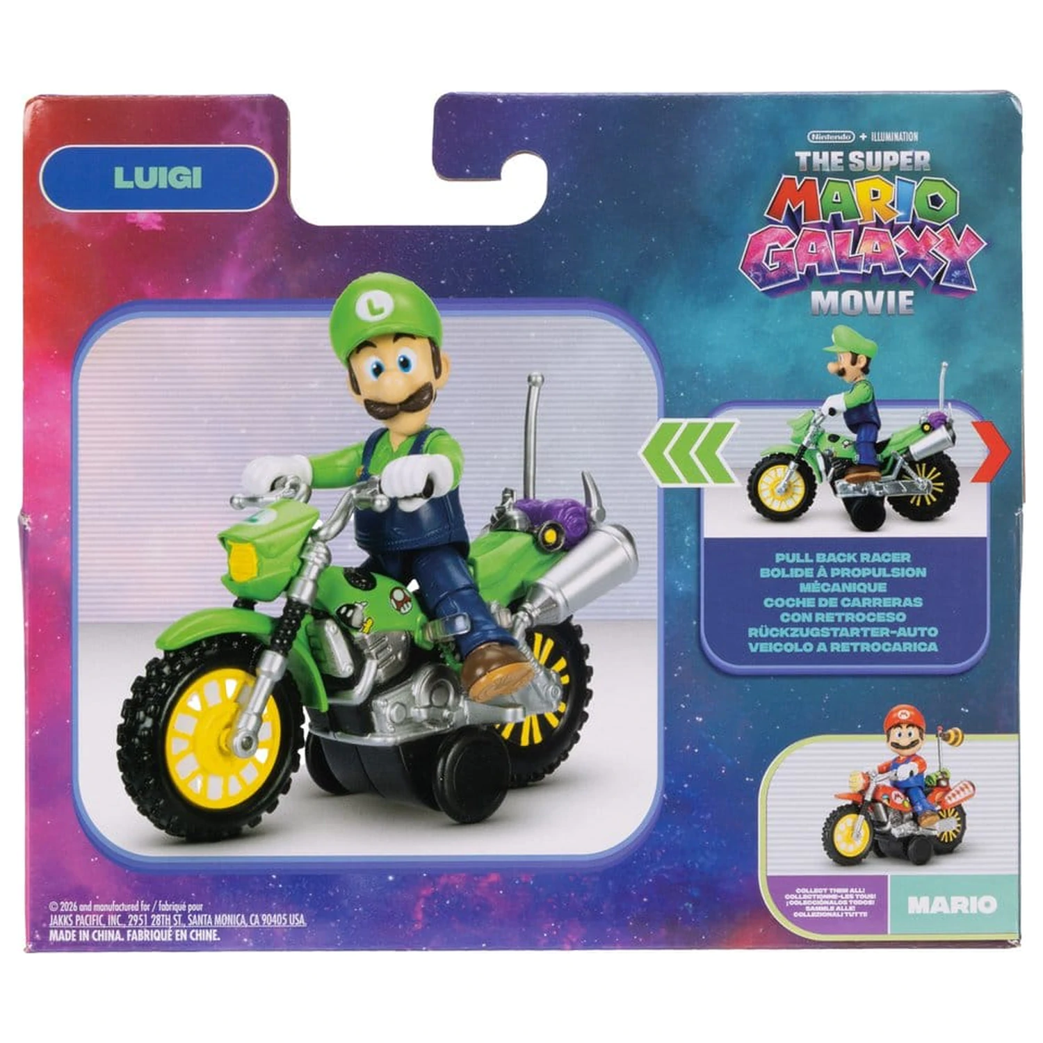 Super Mario figúrka a motocykel hračka - Luigi produktová fotografia