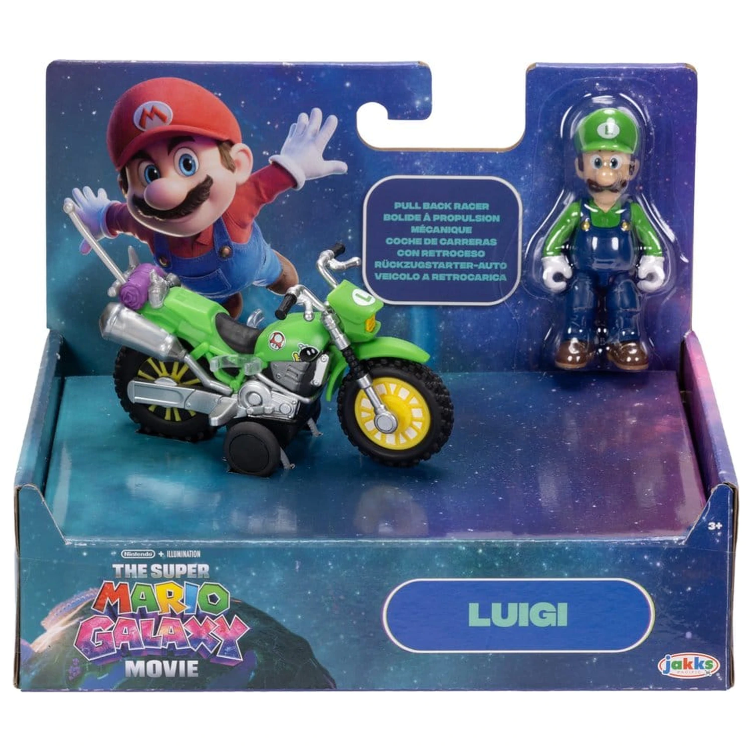 Super Mario figúrka a motocykel hračka - Luigi produktová fotografia