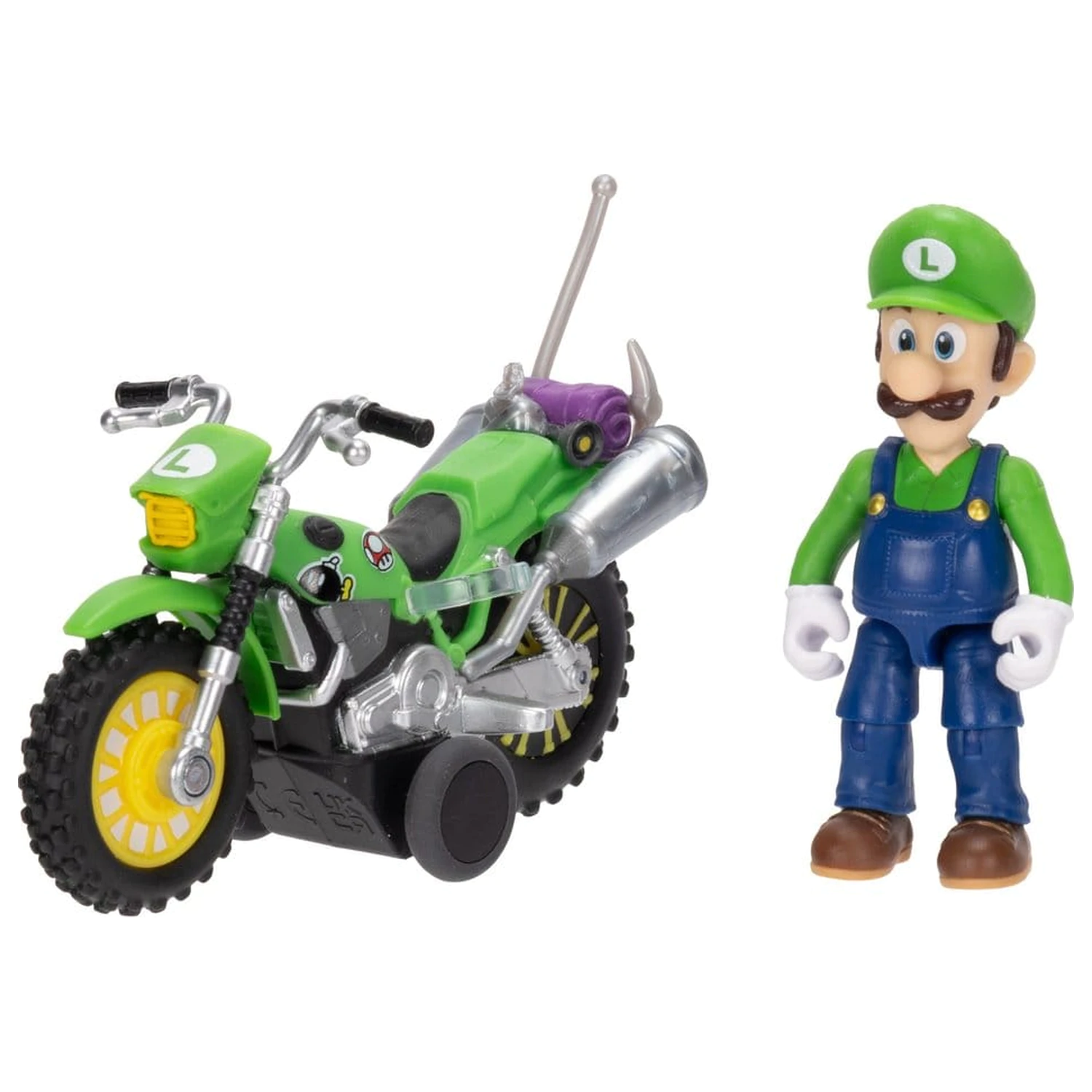 Super Mario figúrka a motocykel hračka - Luigi produktová fotografia