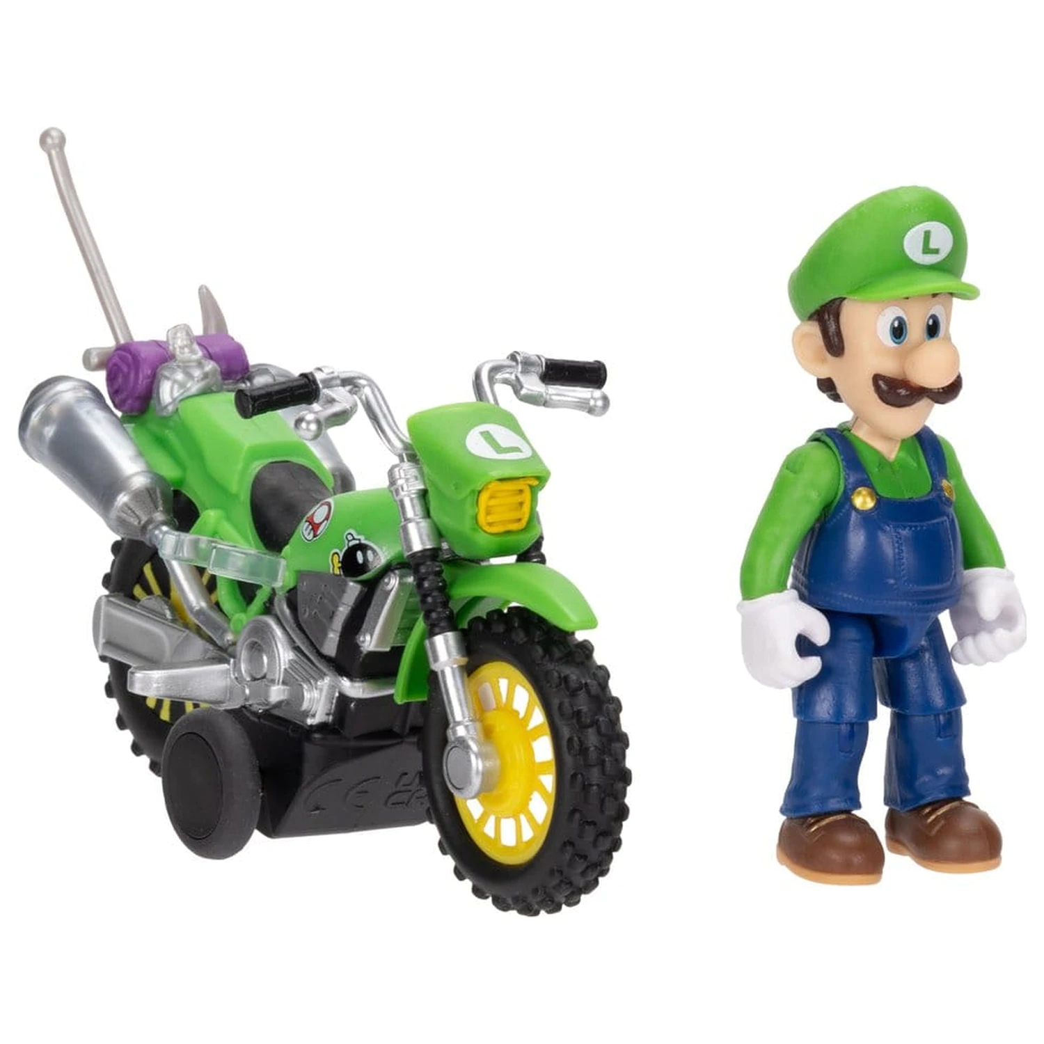 Super Mario figúrka a motocykel hračka - Luigi produktová fotografia