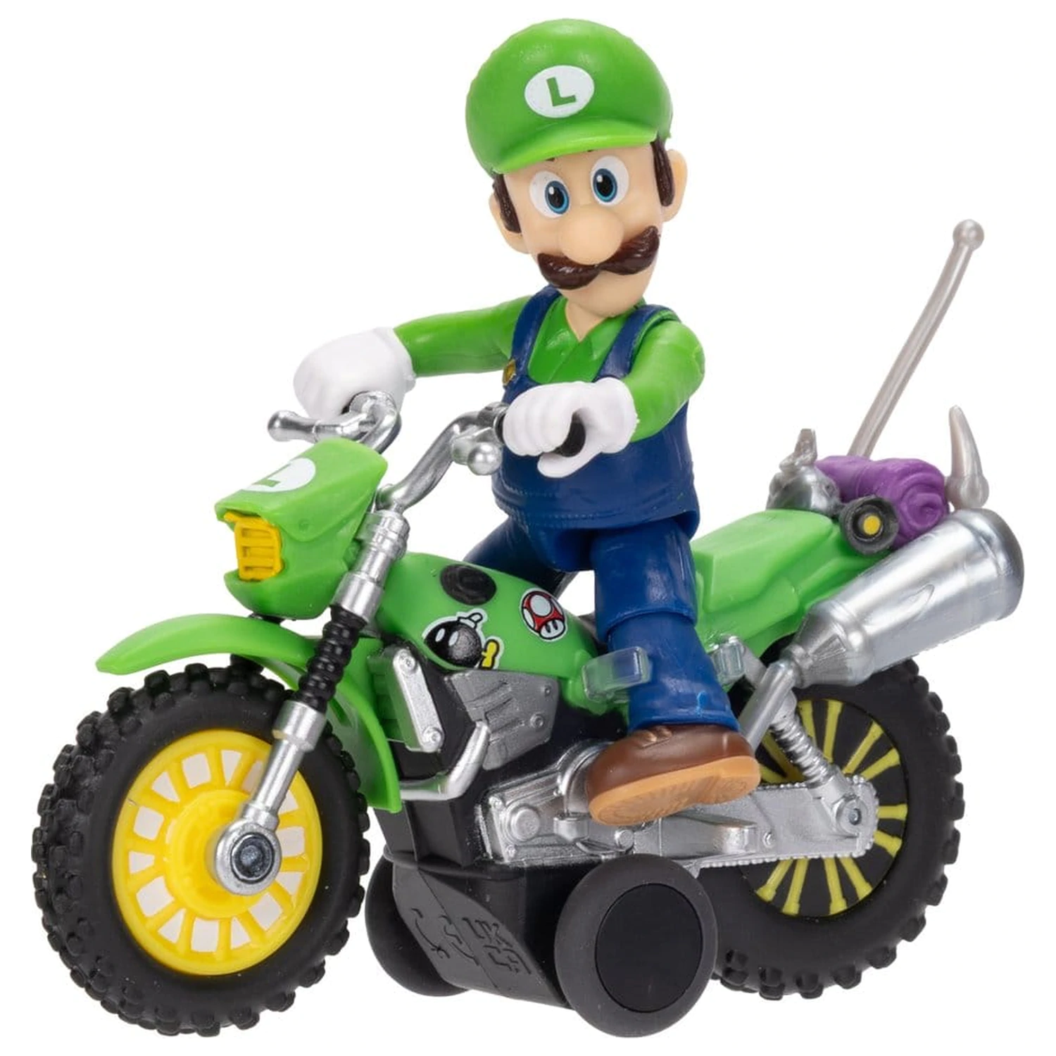 Super Mario figúrka a motocykel hračka - Luigi produktová fotografia