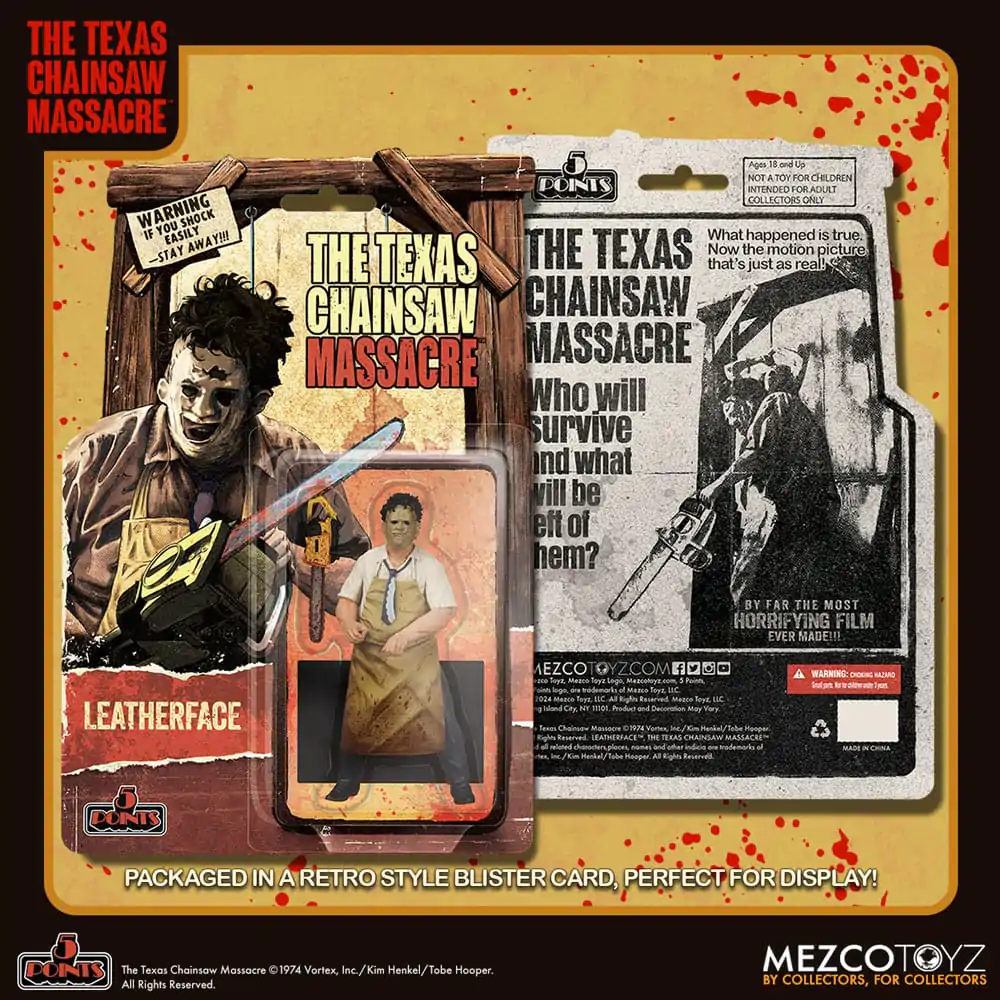 The Texas Chain Saw Massacre (1974) 5 Points Akčná figúrka Leatherface 10 cm produktová fotografia