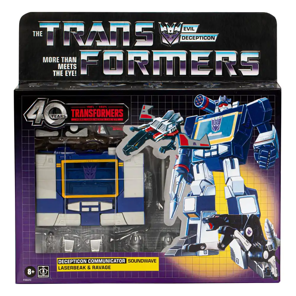 The Transformers Retro G1 Akčná figúrka Decepticon Communicator Soundwave with Laserbeak & Ravage 18 cm termékfotó