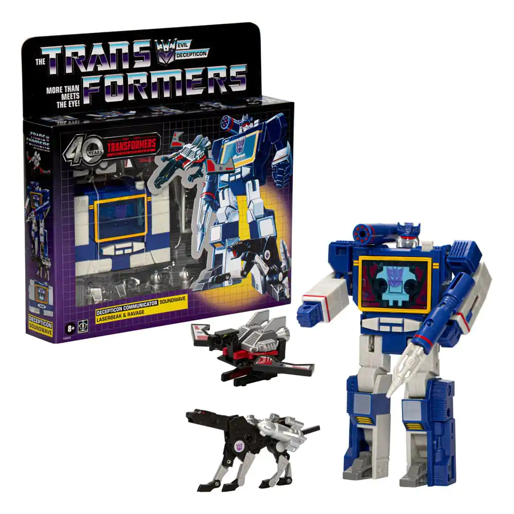 The Transformers Retro G1 Akčná figúrka Decepticon Communicator Soundwave with Laserbeak & Ravage 18 cm termékfotó