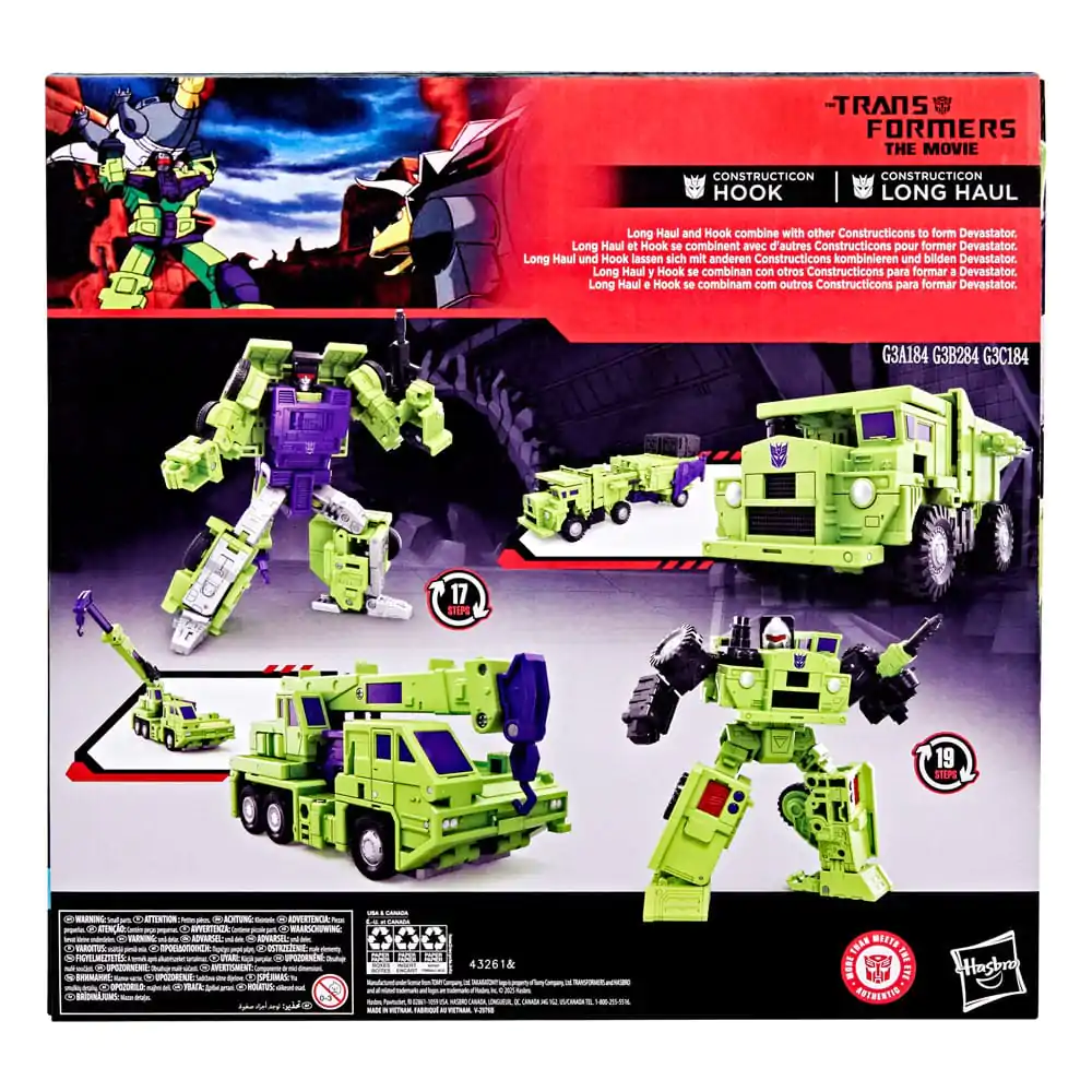 The Transformers: The Movie Akčná figúrka 2-balenie Constructicon Hook & Constructicon Long Haul 16 cm produktová fotografia