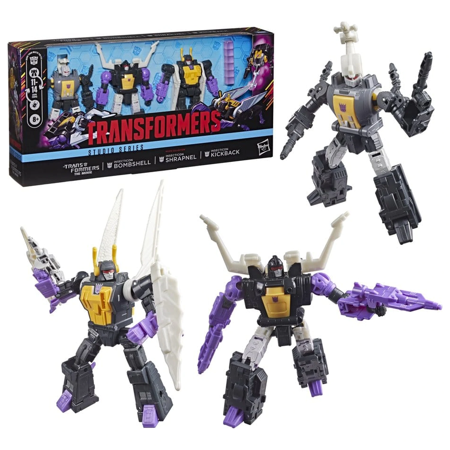 The Transformers: The Movie Studio Series Deluxe Class Akčné figúrky, balenie 3 kusov Insecticon Bombshell, Shrapnel & Kickback 14 cm produktová fotografia