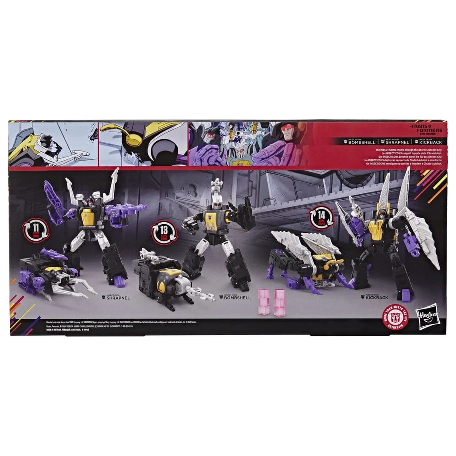 The Transformers: The Movie Studio Series Deluxe Class Akčné figúrky, balenie 3 kusov Insecticon Bombshell, Shrapnel & Kickback 14 cm produktová fotografia