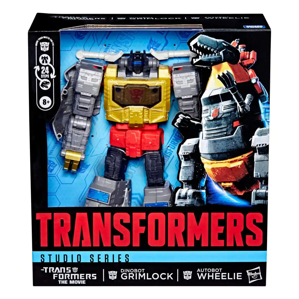 The Transformers: The Movie Studio Series Leader Class Akčná figúrka Dinobot Grimlock & Autobot Wheelie 22 cm produktová fotografia