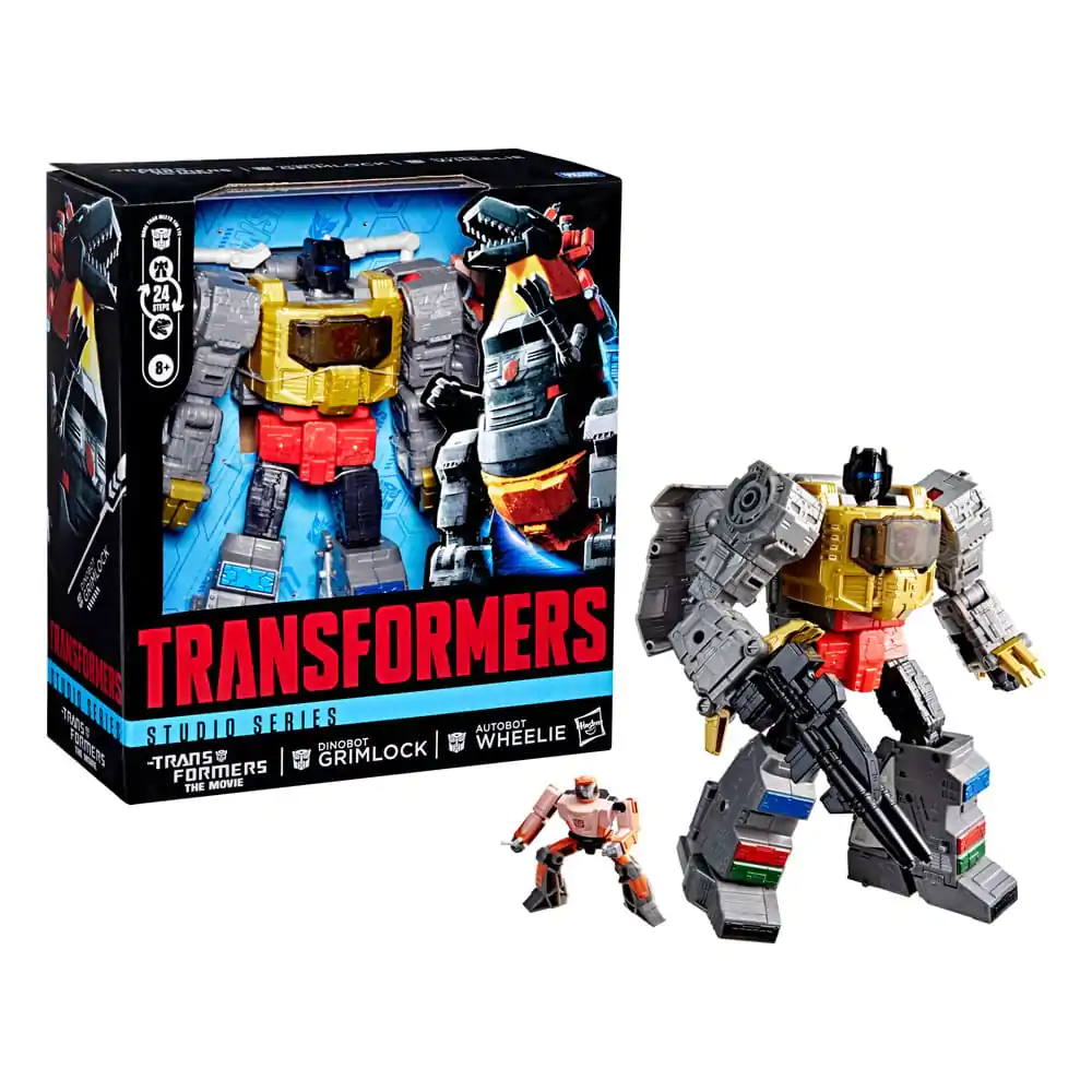 The Transformers: The Movie Studio Series Leader Class Akčná figúrka Dinobot Grimlock & Autobot Wheelie 22 cm produktová fotografia