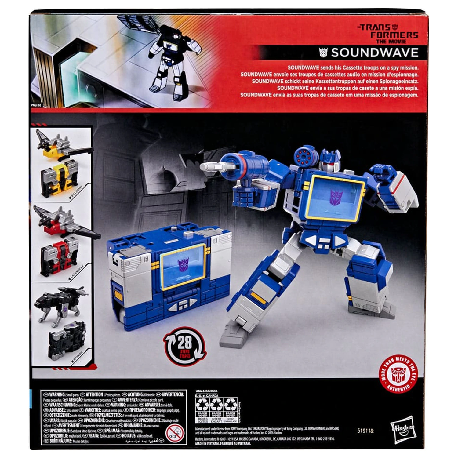 The Transformers: The Movie Studio Series Leader Class Akčná figúrka Soundwave 22 cm produktová fotografia