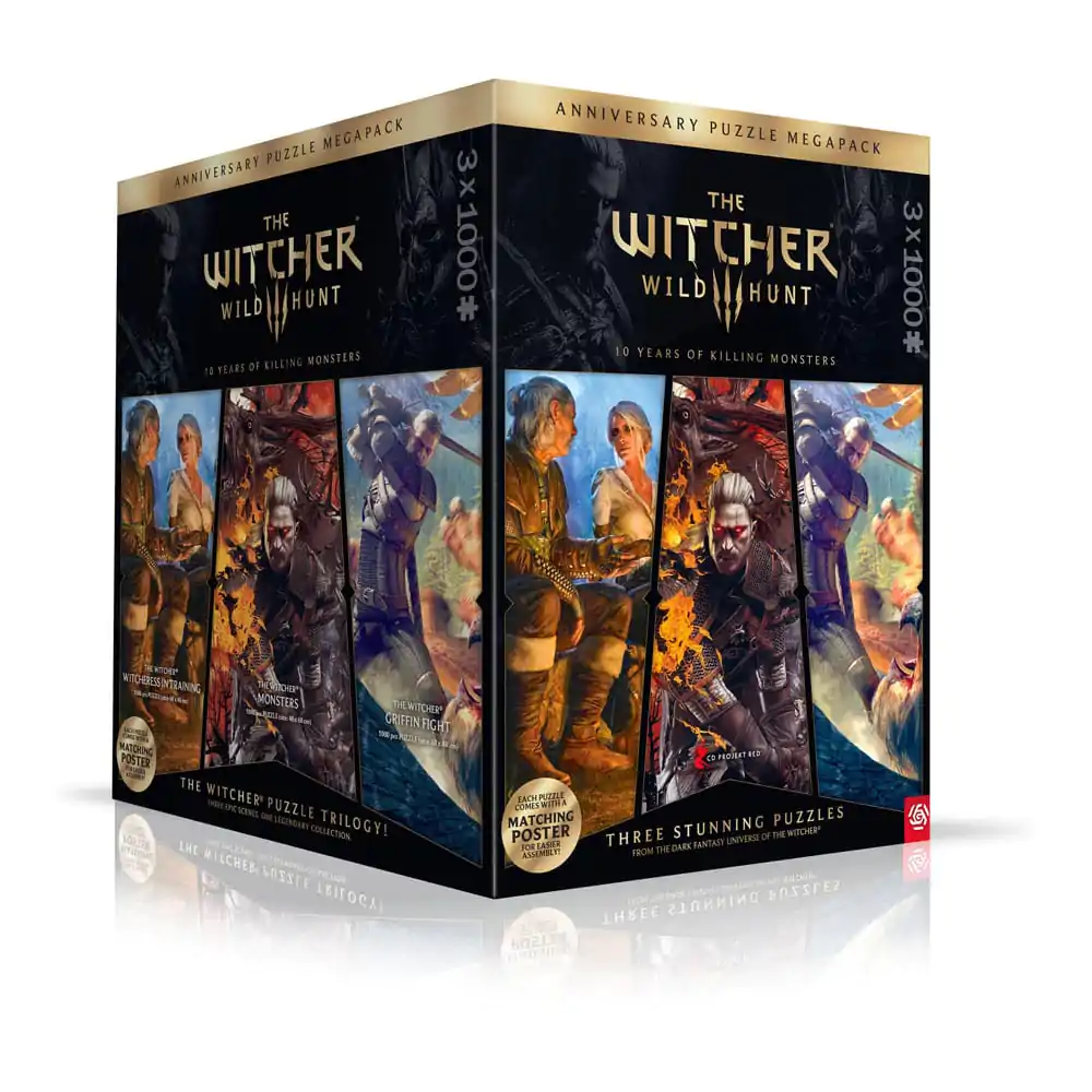 The Witcher 3 Puzzle Triology Wild Hunt 10 Years of Killing Monsters (3 x 1000 kusov) produktová fotografia