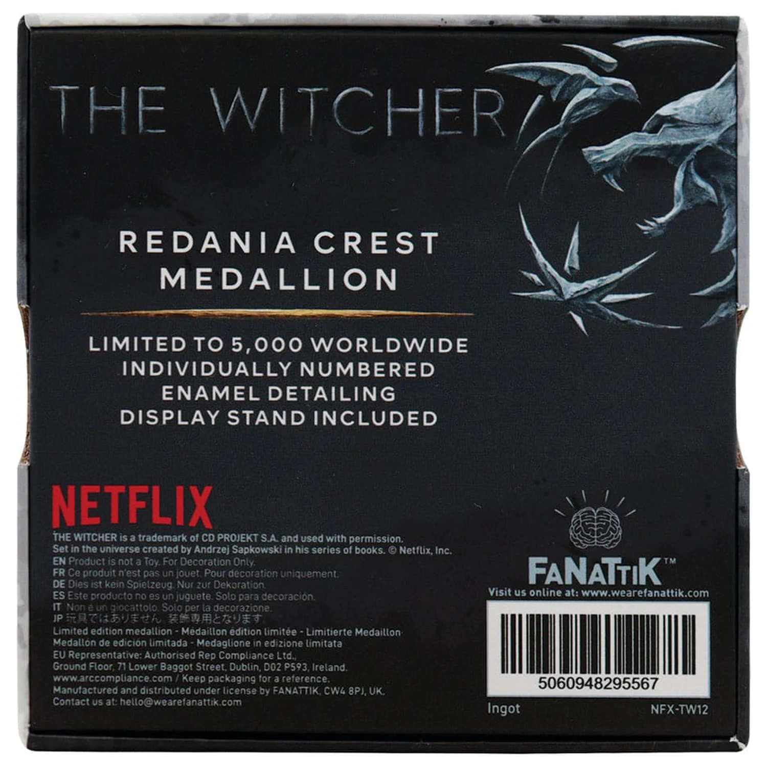 The Witcher Medallion Redania Crest Limitovaná Edícia produktová fotografia