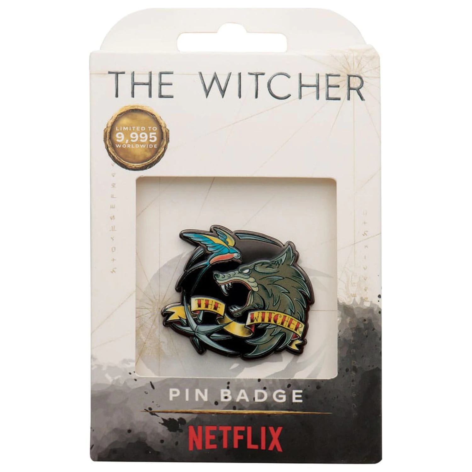 The Witcher odznak špendlík Symbol Zaklínača limitovaná edícia produktová fotografia