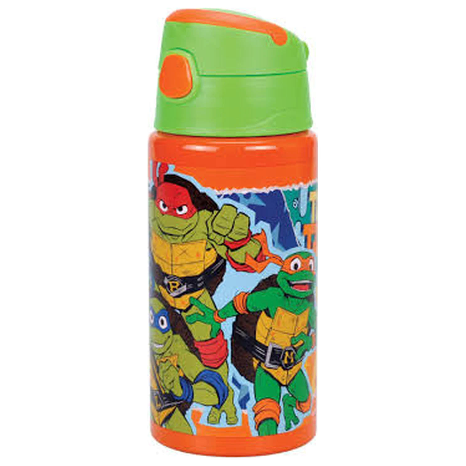 Teenage Mutant Ninja Turtles Pizza Power Hliníková fľaša na vodu so slamkou a háčikom 500 ml produktová fotografia