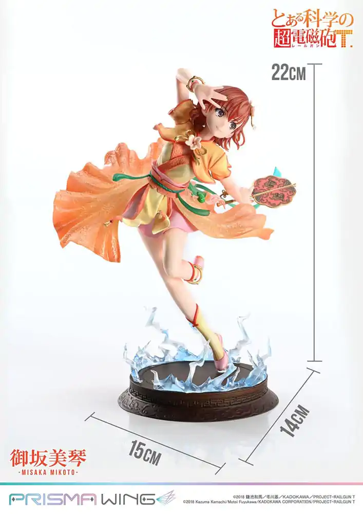 To Aru Kagaku no Railgun Prisma Wing PVC Figúrka 1/7 Misaka Mikoto 22 cm termékfotó