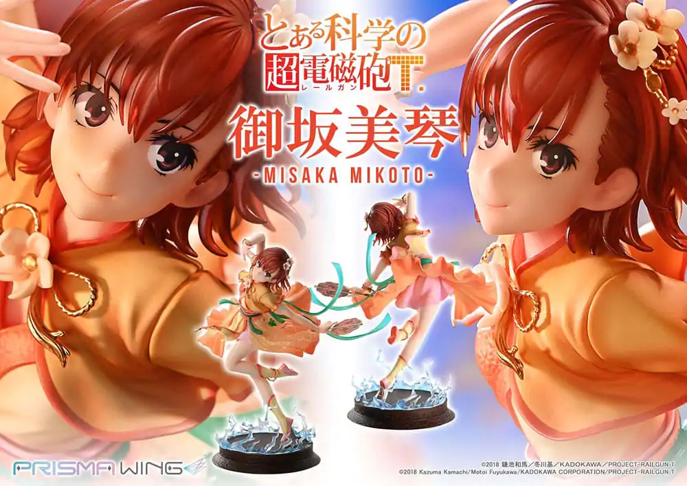 To Aru Kagaku no Railgun Prisma Wing PVC Figúrka 1/7 Misaka Mikoto 22 cm termékfotó