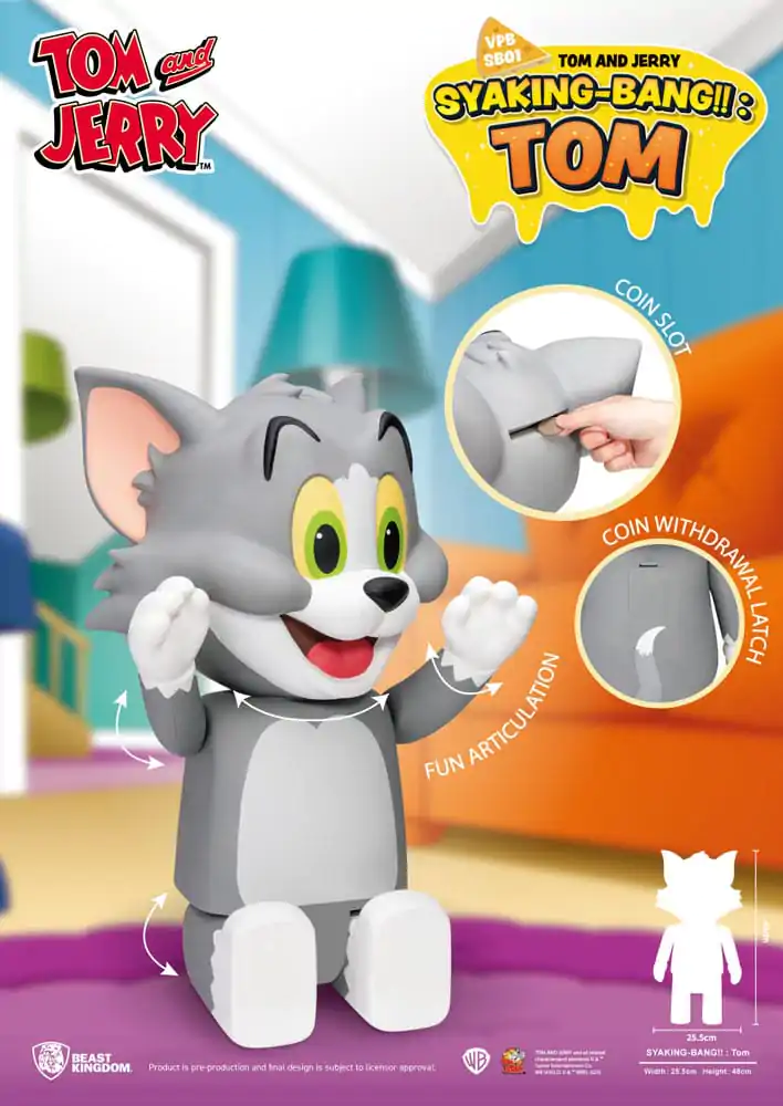 Tom & Jerry Šetriaca pokladnička Vinyl Bank Tom 48 cm produktová fotografia
