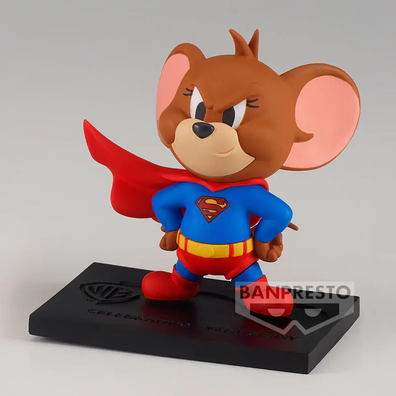 Tom and Jerry 100th Anniversary Warner Bross Jerry as Superman figúrka 6cm produktová fotografia