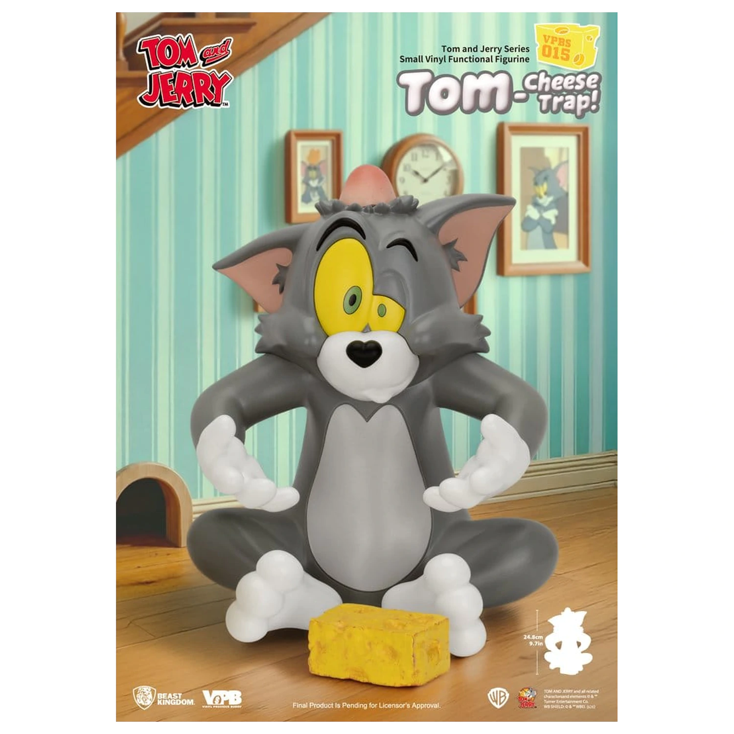 Tom and Jerry Vinylová banka Small Series Tom-Cheese Trap! 25 cm produktová fotografia