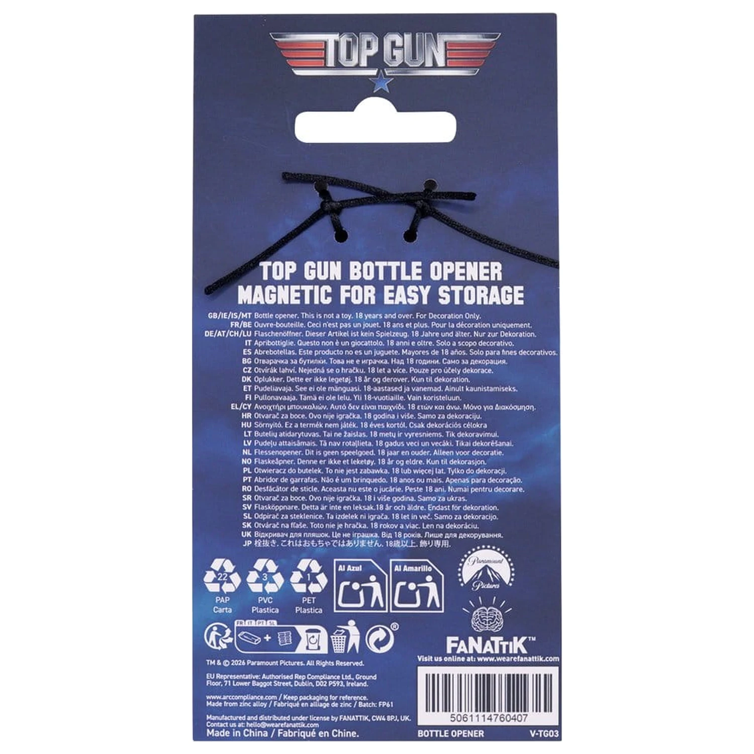 Top Gun otvárač fliaš F-14 Limited Edition produktová fotografia