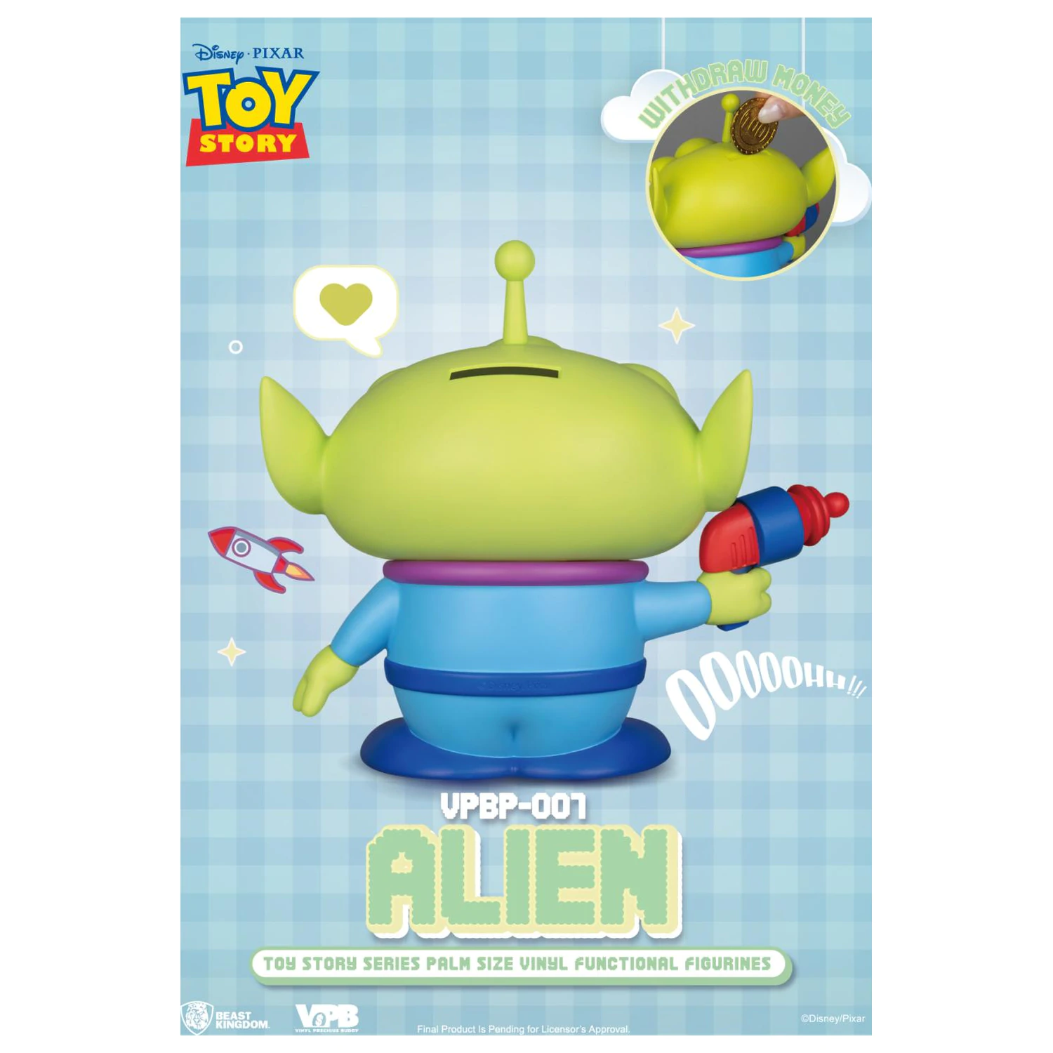 Toy Story Alien Bank vinylová figúrka 12cm produktová fotografia