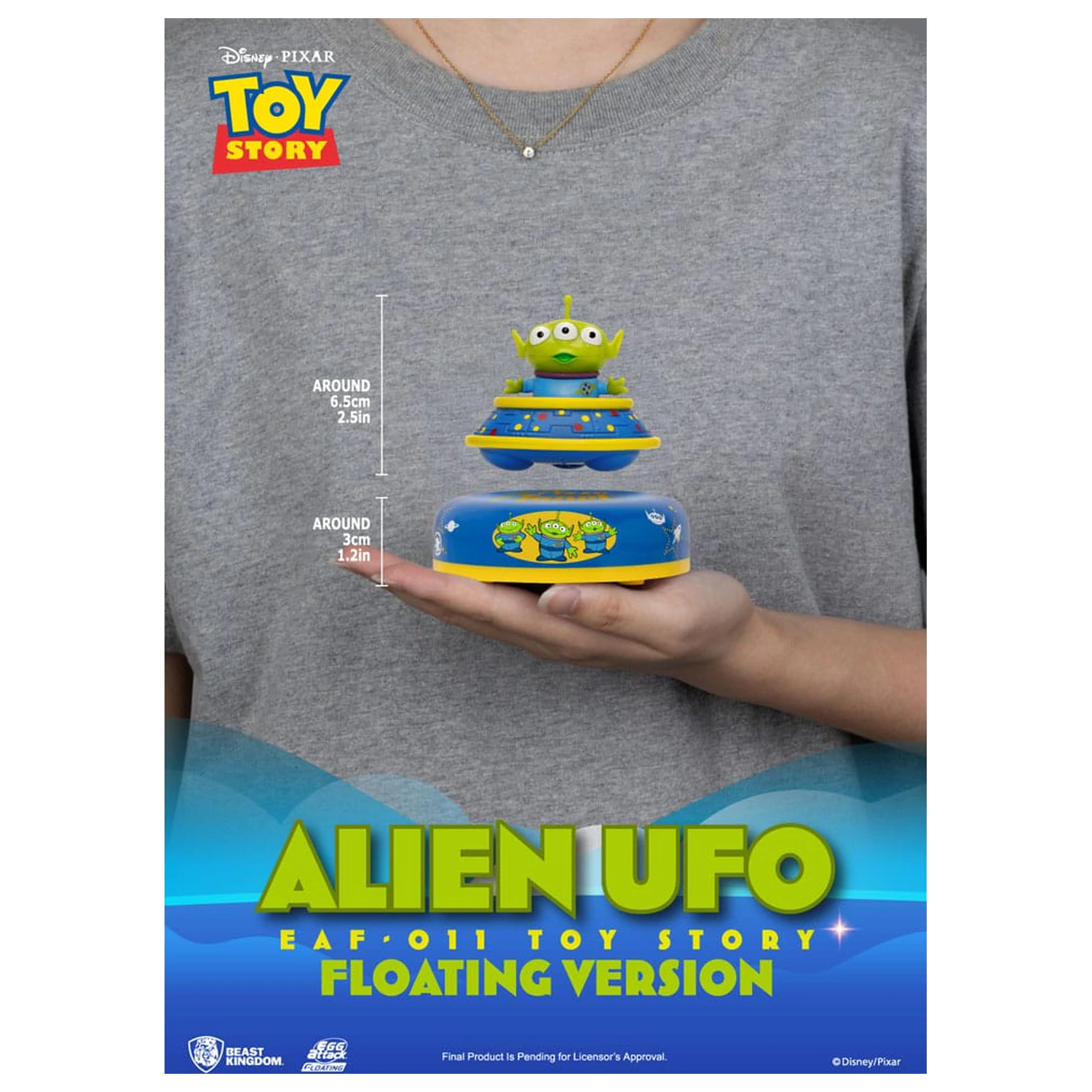 Toy Story Egg Attack Plávajúci Model Alien UFO 6 cm produktová fotografia
