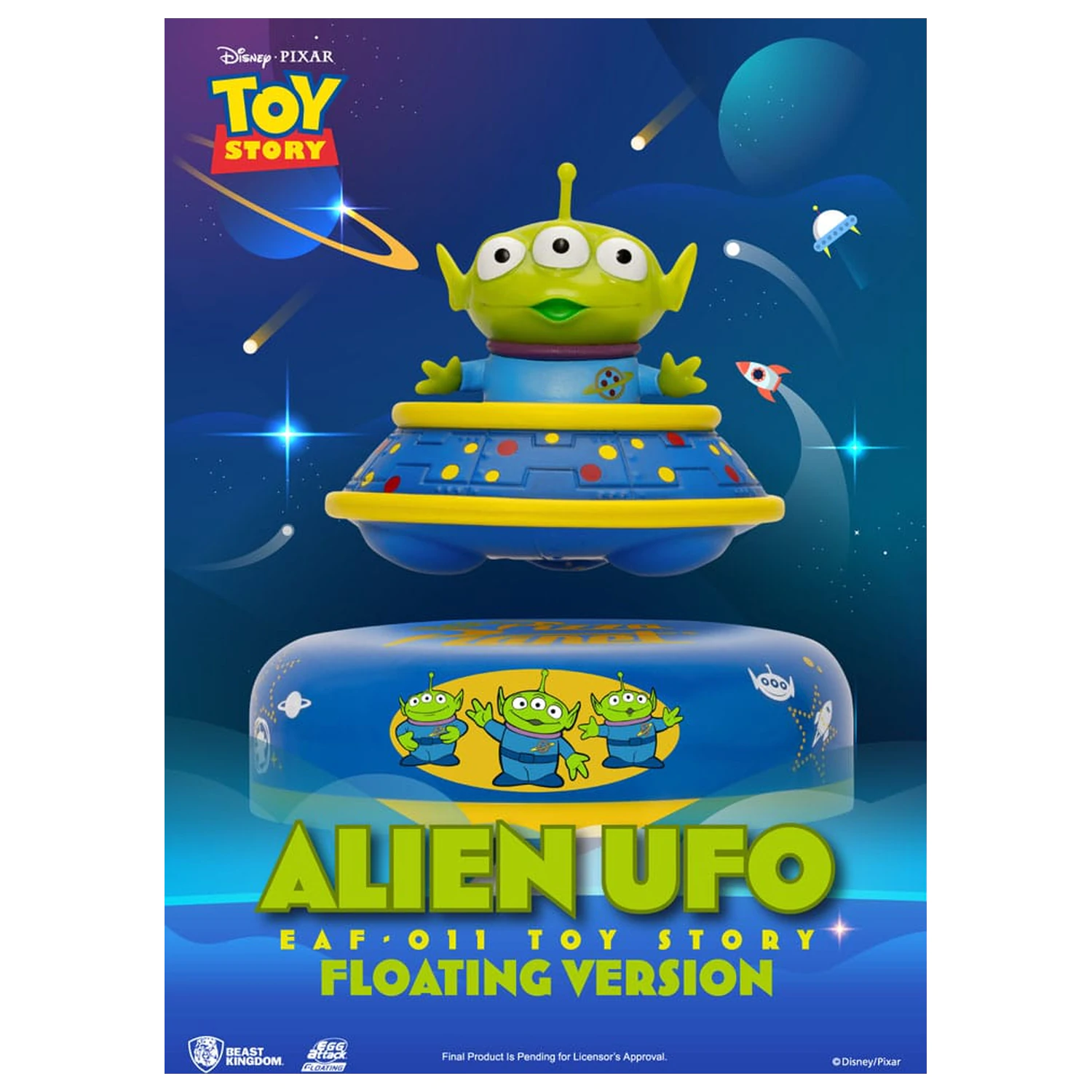 Toy Story Egg Attack Plávajúci Model Alien UFO 6 cm produktová fotografia