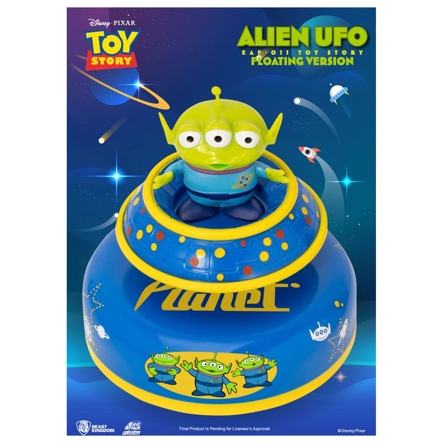 Toy Story Egg Attack Plávajúci Model Alien UFO 6 cm produktová fotografia