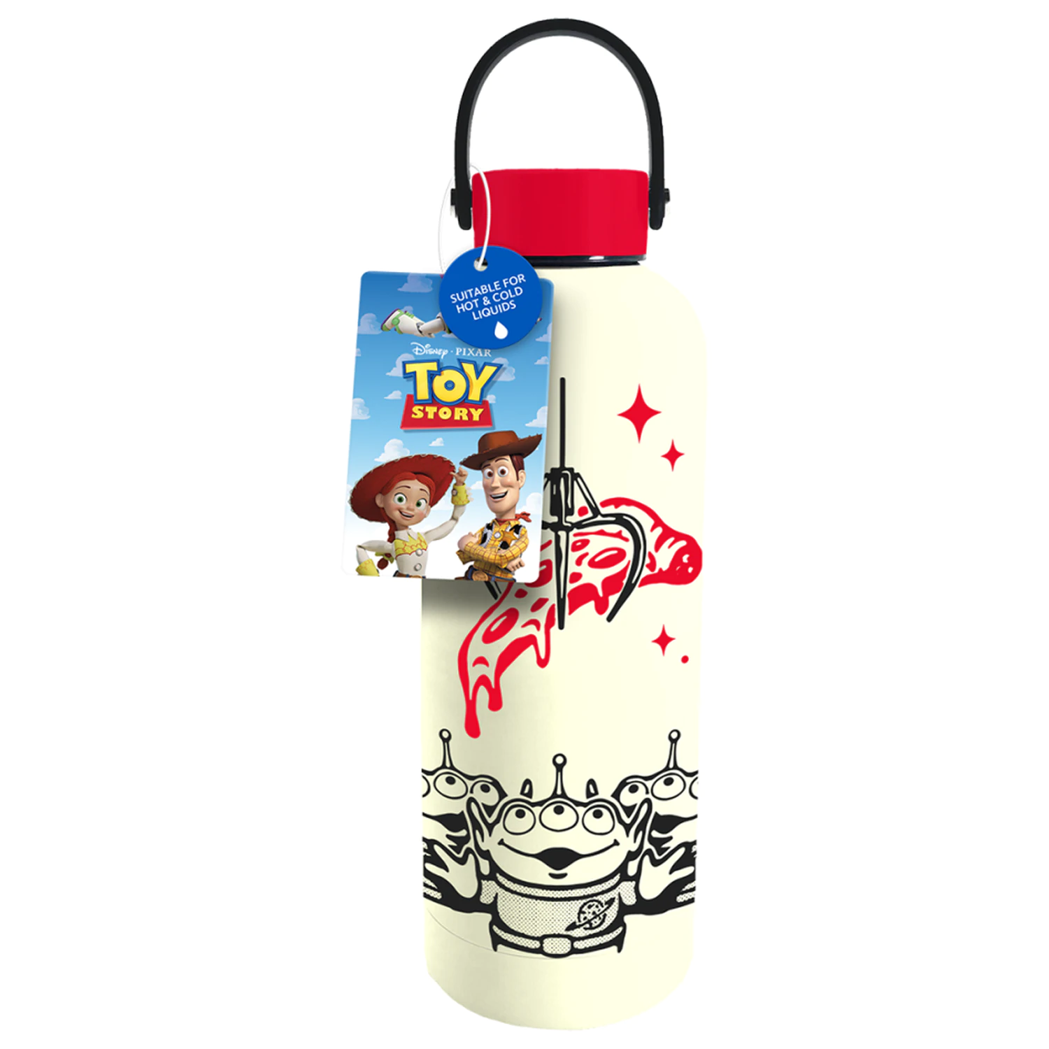 Toy Story Pizza Planet kovová fľaša na vodu s pútkom na prenášanie 500ml produktová fotografia