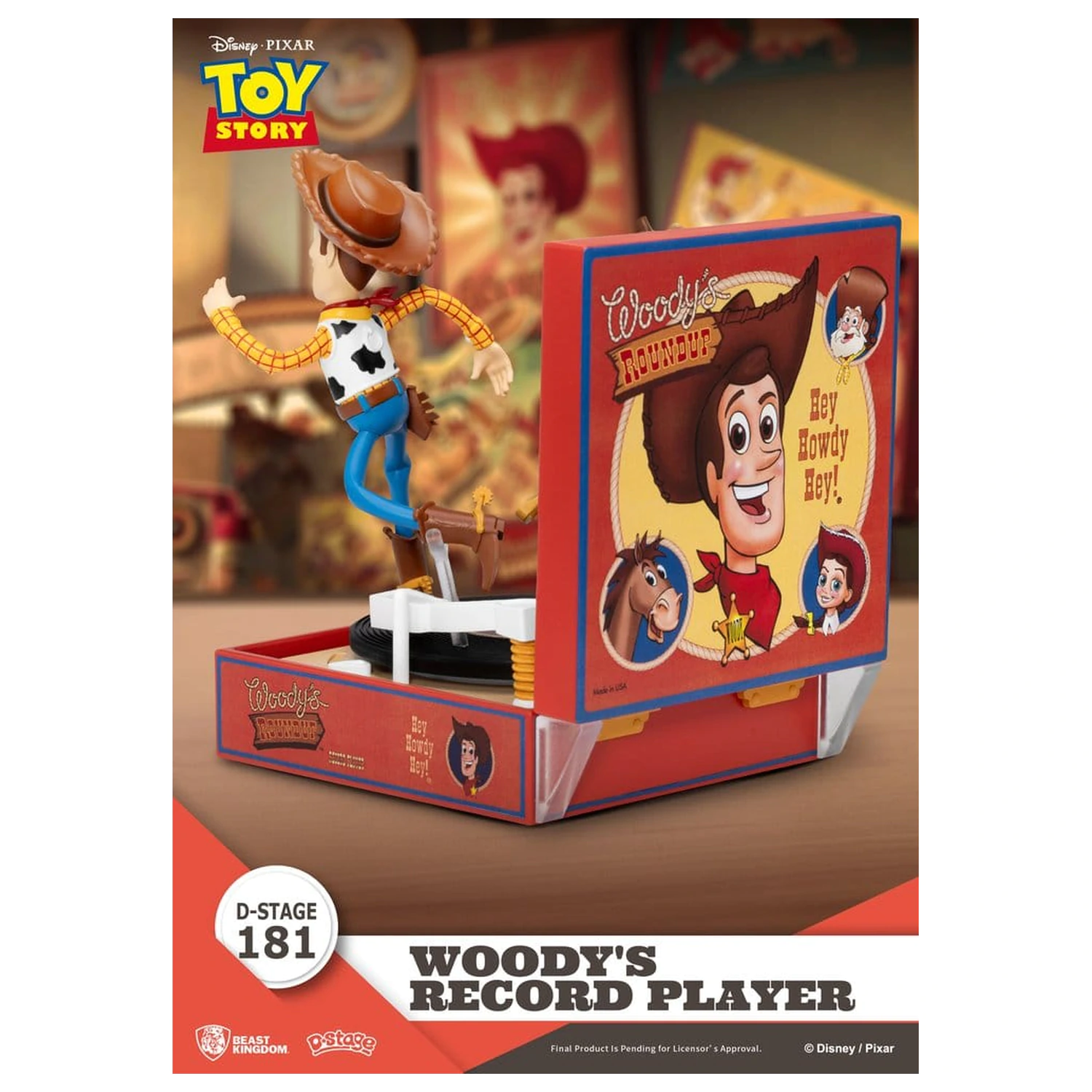 Toy Story Record Player Series PVC figúrka Woody's Record Player 13 cm produktová fotografia