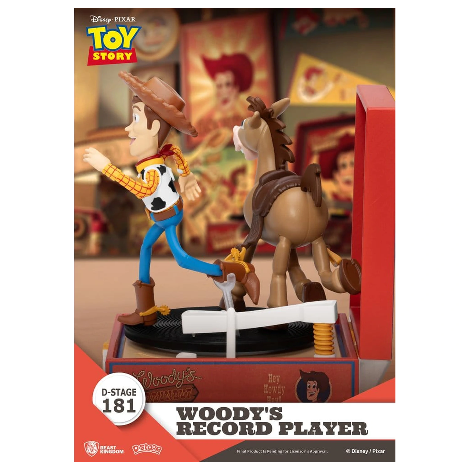 Toy Story Record Player Series PVC figúrka Woody's Record Player 13 cm produktová fotografia