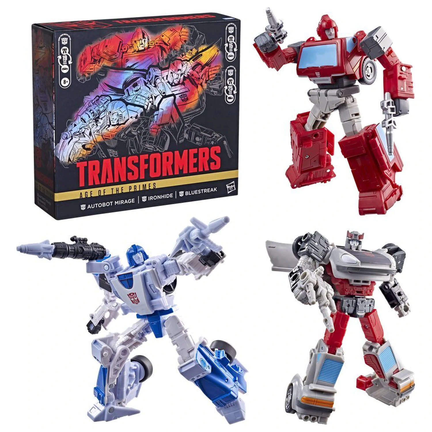 Transformers Age of the Primes Atobot Mirage & Ironhide & Bluestreak set 3 figúrok 13-15cm produktová fotografia