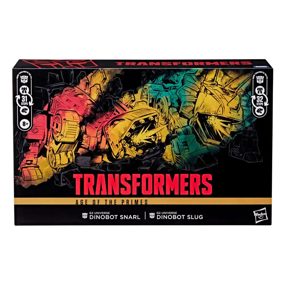 Transformers Age of the Primes Leader Class Akčná figúrka G2 Universe Dinobots Snarl & Slug 19 cm produktová fotografia