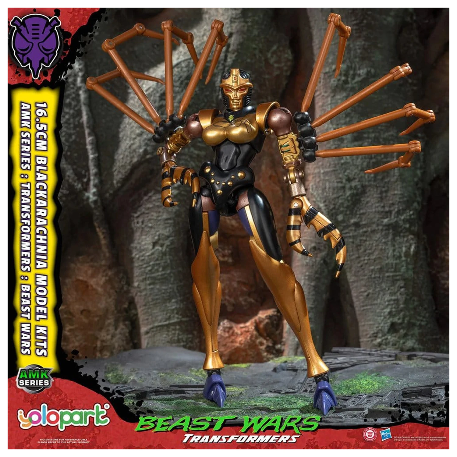Transformers AMK Series plastový model súpravy Beast Wars Blackarachnia 18 cm produktová fotografia