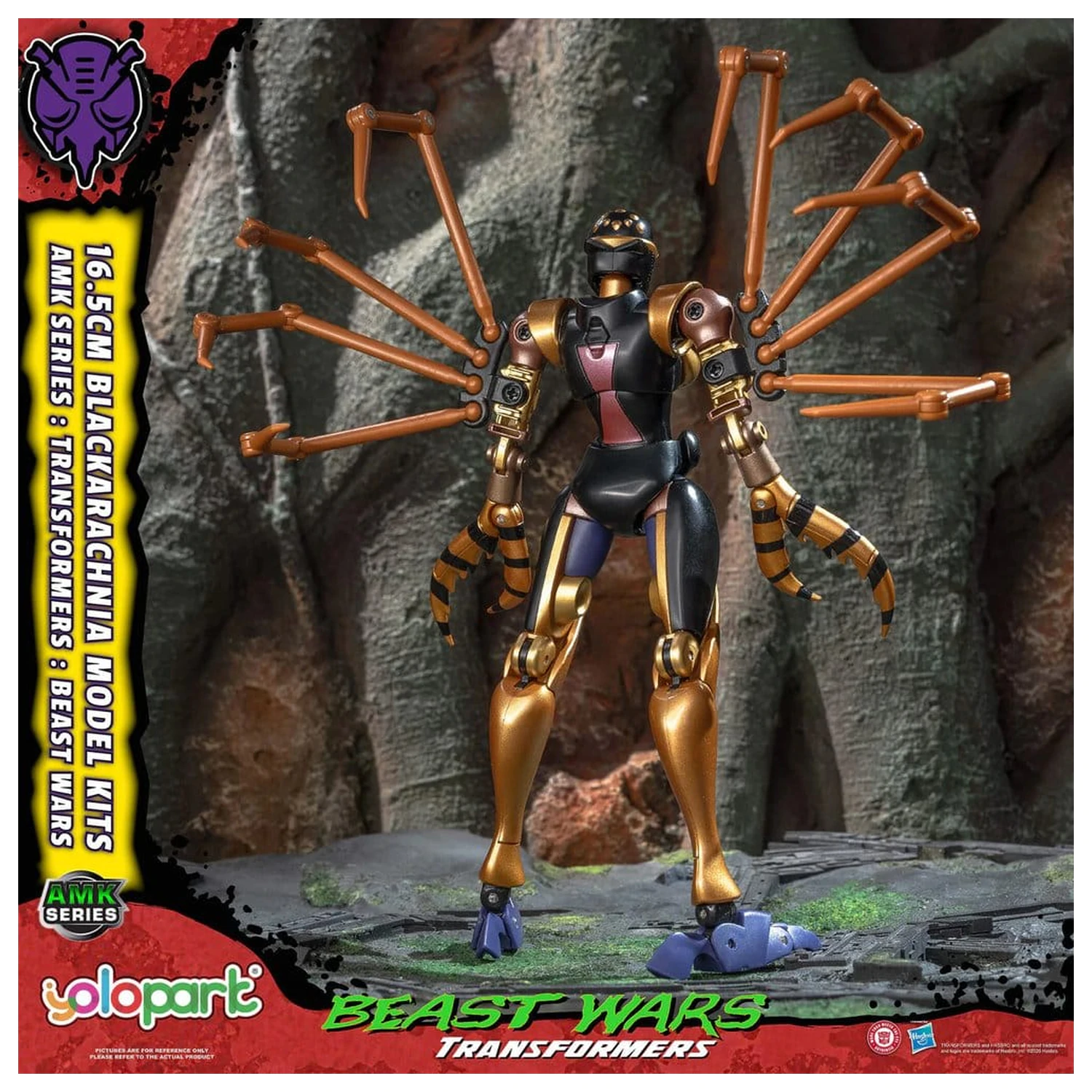 Transformers AMK Series plastový model súpravy Beast Wars Blackarachnia 18 cm produktová fotografia