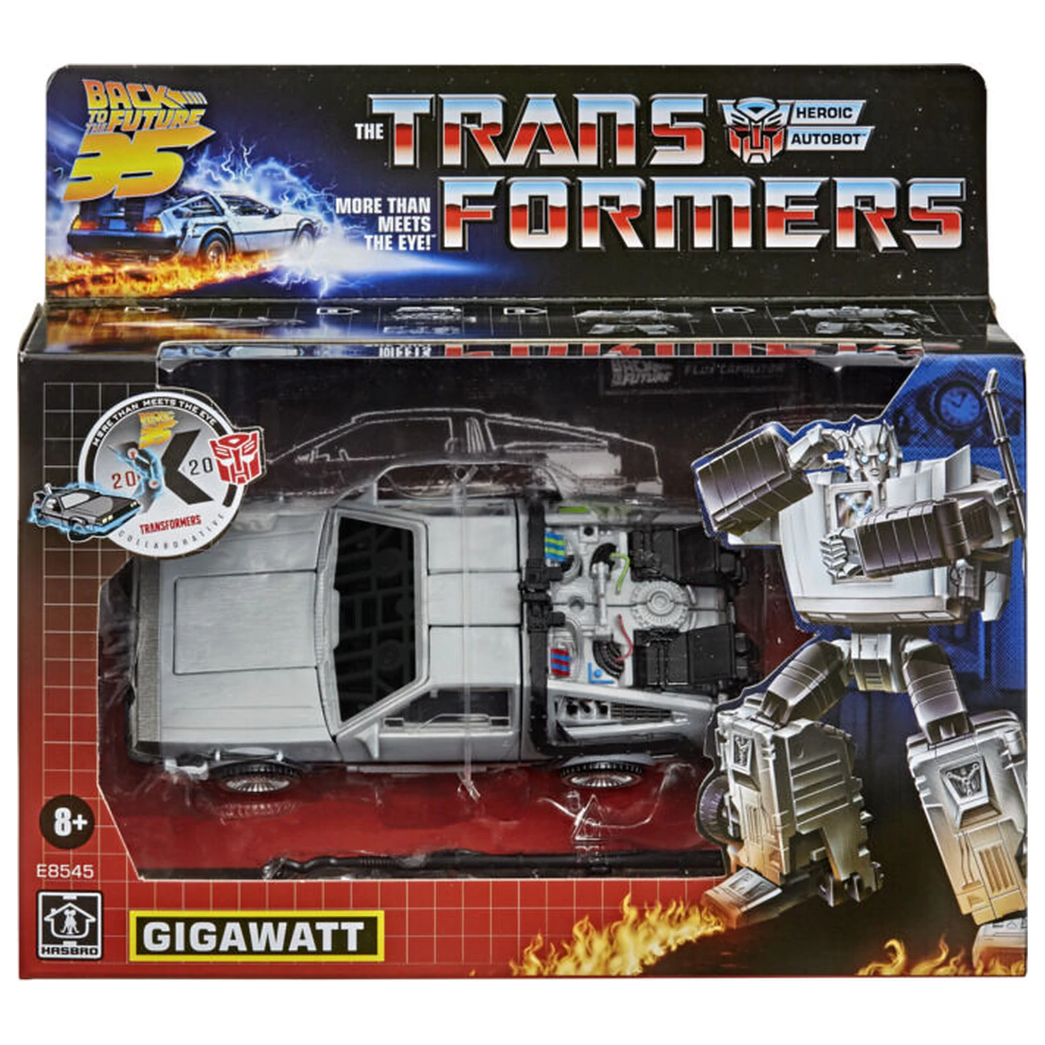 Transformers Back to the Future Delorean Gigawatt figúrka 14 cm produktová fotografia