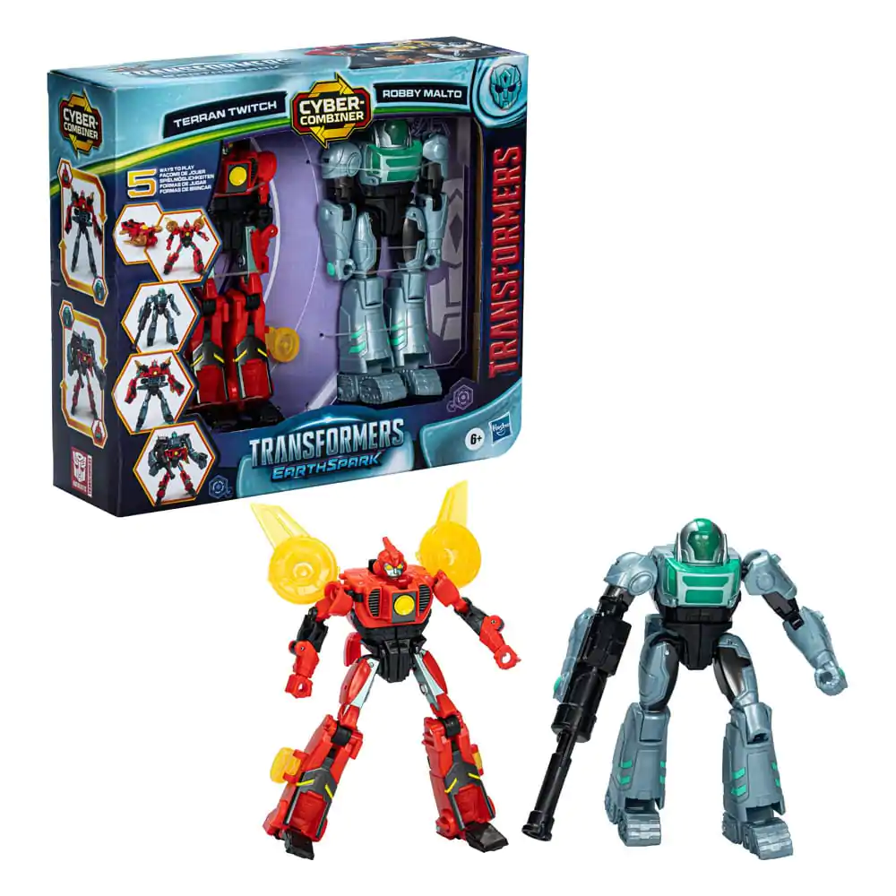 Transformers EarthSpark Cyber Combiner akčná figúrka 2-pack Terran Twitch & Robby Malto 13 cm termékfotó