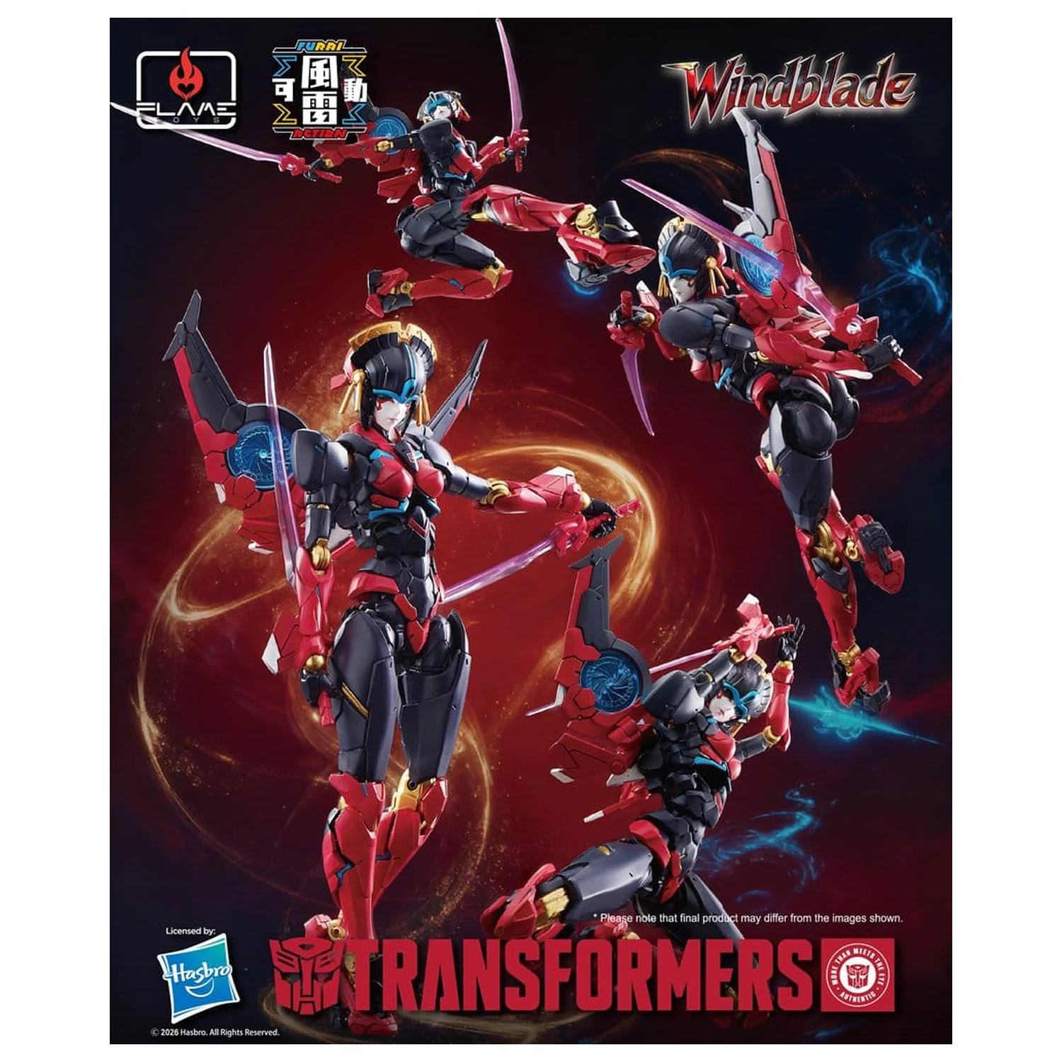 Transformers Furai Action Akčná figúrka Windblade 16 cm produktová fotografia