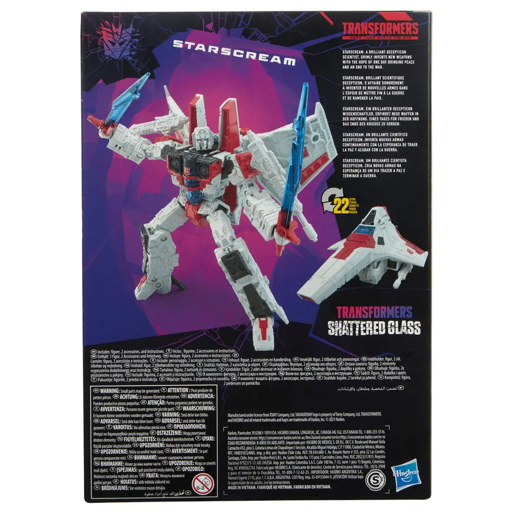 Transformers: Shattered Glass Voyager Class Akčná figúrka 2021 Starscream 18 cm produktová fotografia