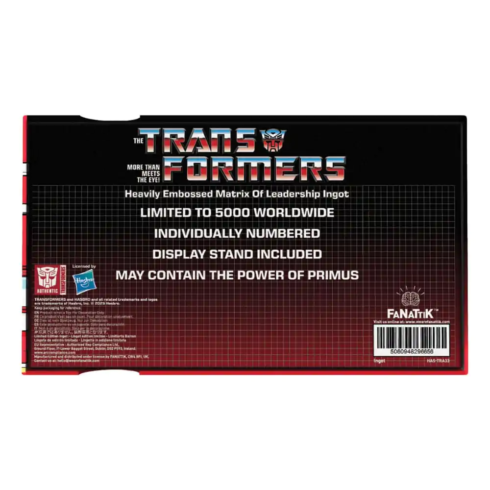 Transformers Replika Matice Vodcovstva Metal Limited Edition 14 cm produktová fotografia
