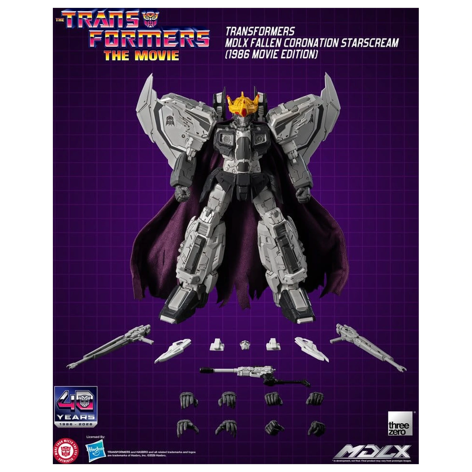 Transformers MDLX akčná figúrka Fallen Coronation Starscream (1986 Movie Edition) 20 cm produktová fotografia