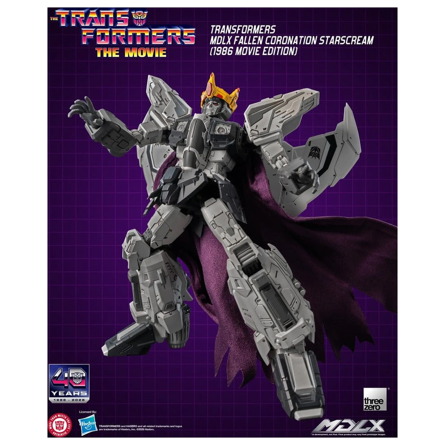 Transformers MDLX akčná figúrka Fallen Coronation Starscream (1986 Movie Edition) 20 cm produktová fotografia