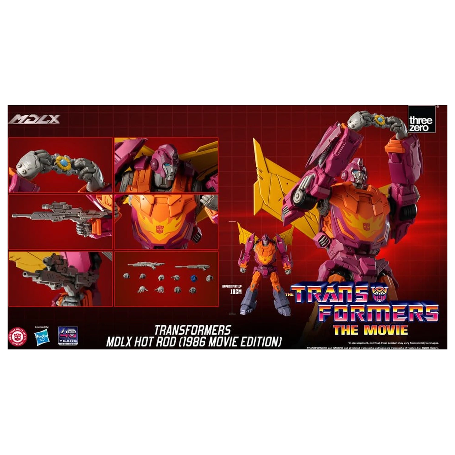Transformers MDLX akčná figúrka Hot Rod (1986 Movie Edition) 18 cm produktová fotografia