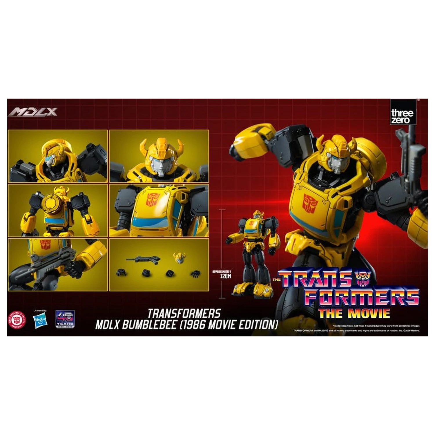 Transformers MDLX akčná figúrka Bumblebee (1986 Movie Edition) 12 cm produktová fotografia