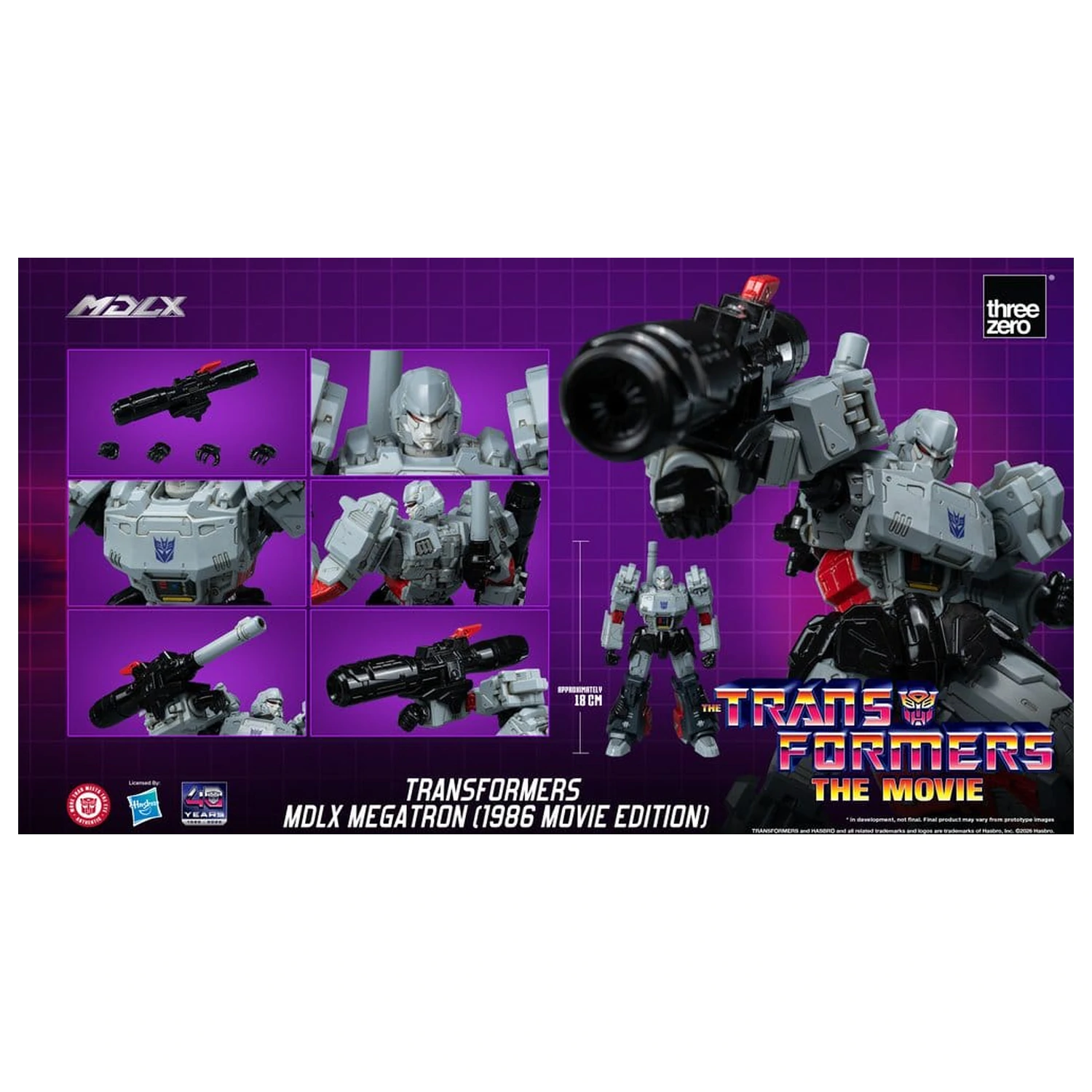 Transformers MDLX akčná figúrka Megatron (1986 Movie Edition) 18 cm produktová fotografia