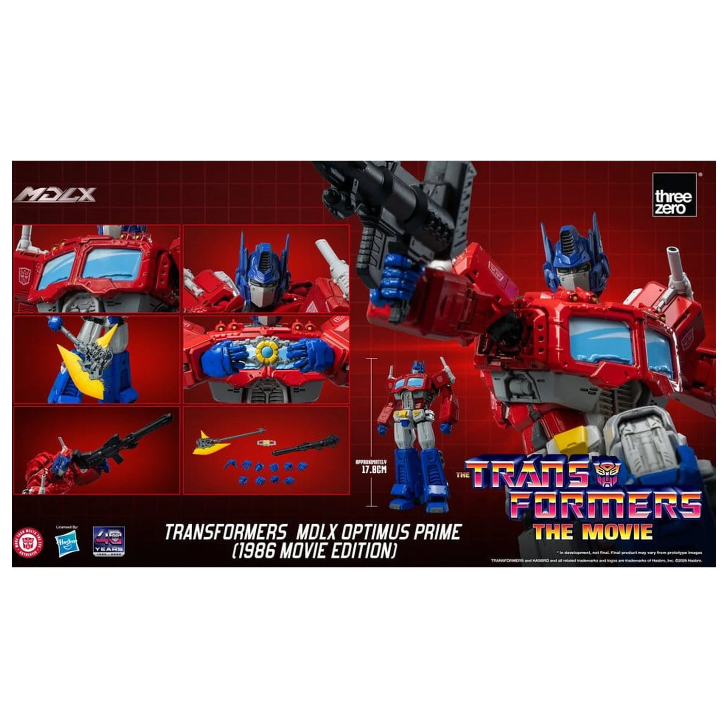 Transformers MDLX akčná figúrka Optimus Prime (1986 Movie Edition) 18 cm produktová fotografia