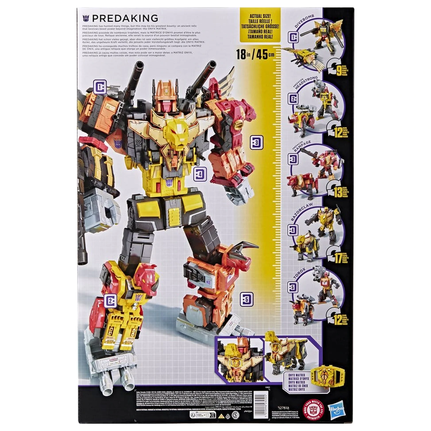 Transformers Power of the Primes Combiner Akčná figúrka Predaking 45 cm produktová fotografia