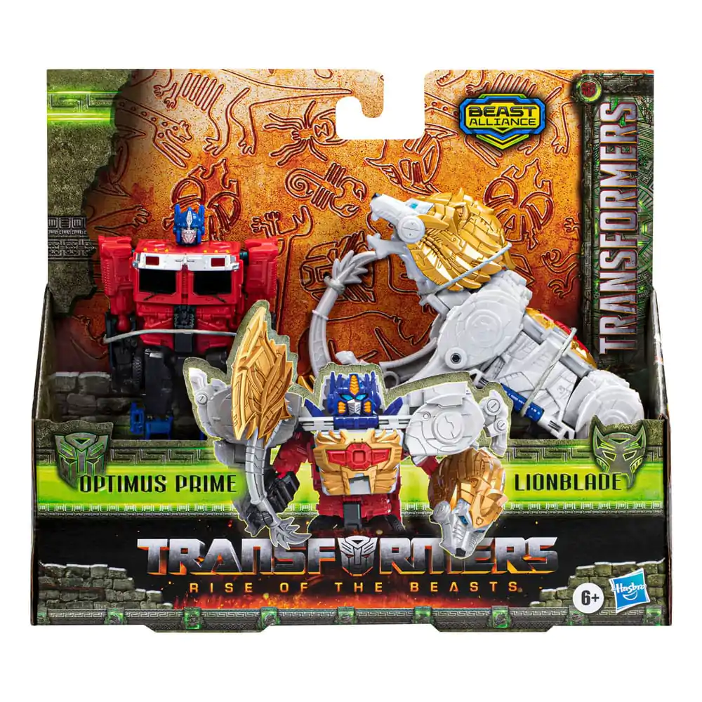 Transformers: Rise of the Beasts Beast Alliance Combiner akčná figúrka 2-balenie Optimus Prime & Lionblade 13 cm produktová fotografia