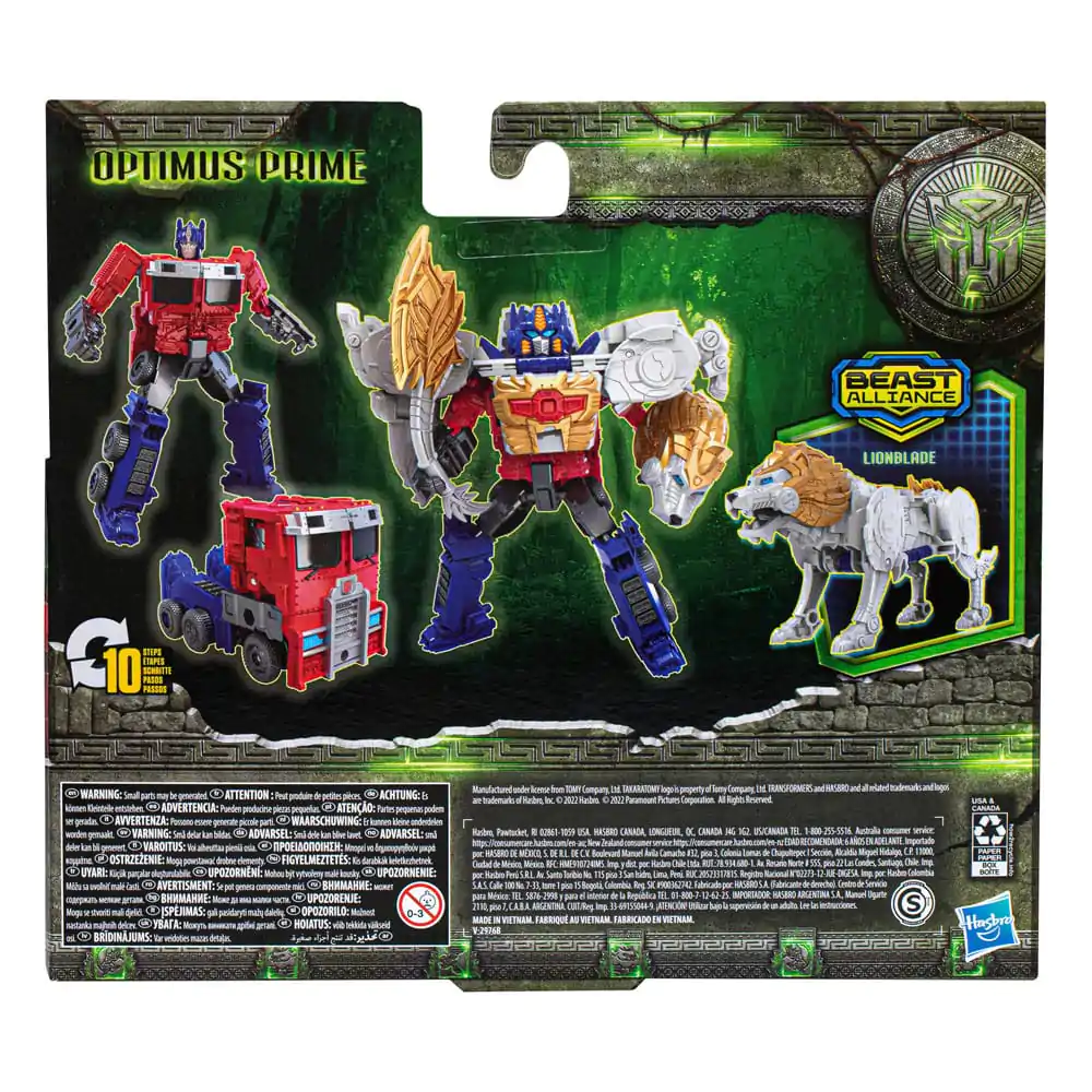 Transformers: Rise of the Beasts Beast Alliance Combiner akčná figúrka 2-balenie Optimus Prime & Lionblade 13 cm produktová fotografia