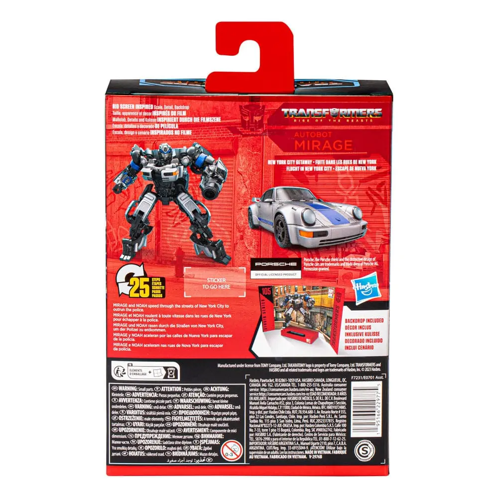 Transformers: Rise of the Beasts Generations Studio Series Deluxe Triedy Akčná figúrka 105 Autobot Mirage 11 cm termékfotó